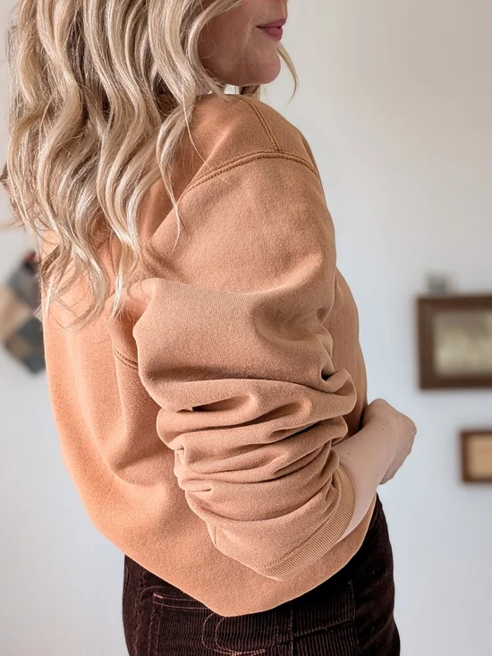 Vintage Relaxed Fit Mock Neck 90s vintage Sweatshirt - Picture 4 of 13